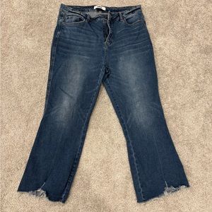 Mica high rise kick flare cropped jeans